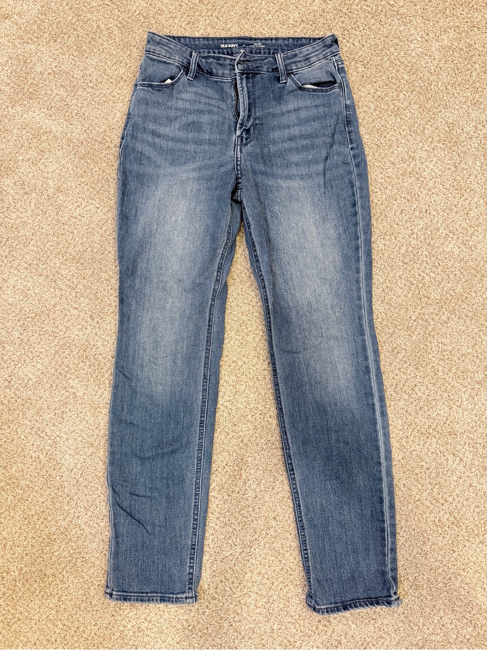Old Navy Women's Medium Size 6 Blue Straight-Leg Jeans